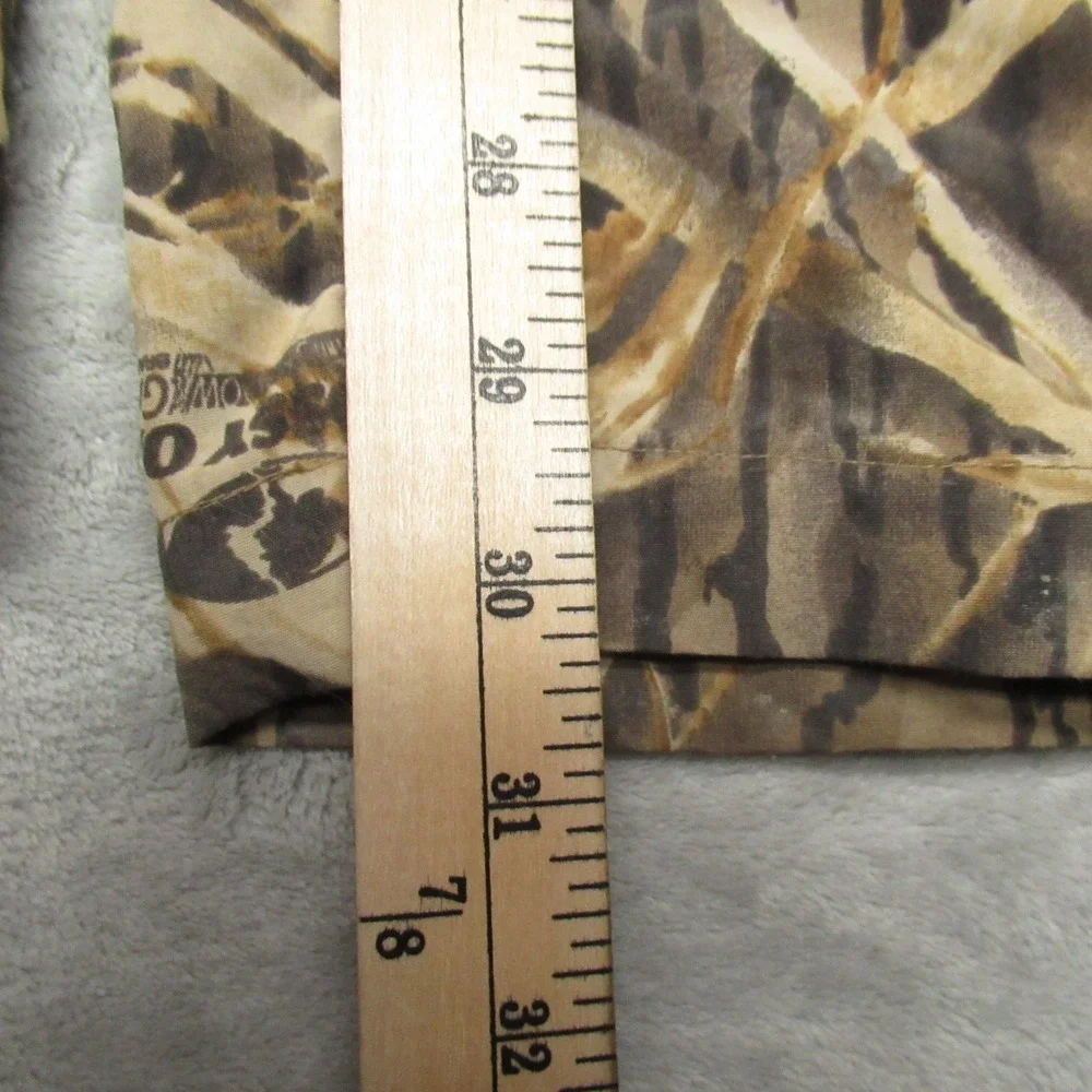Mossy Oak Pants Mens Medium Camo Waterproof Elastic Nylon Waterfowl Hunt 26x30‎